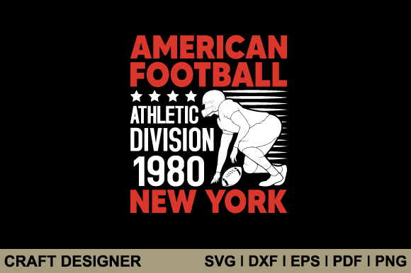 American Football Athletic Division SVG for Crafts & Graphics