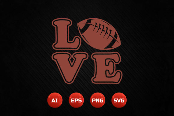 American Football Love Graphics for Crafts Branding