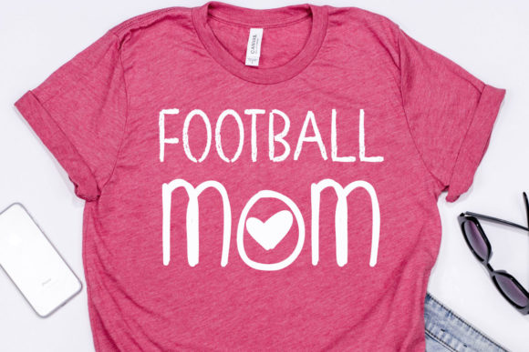 Football Mom Brush Inscription SVG: Graphics for Crafts
