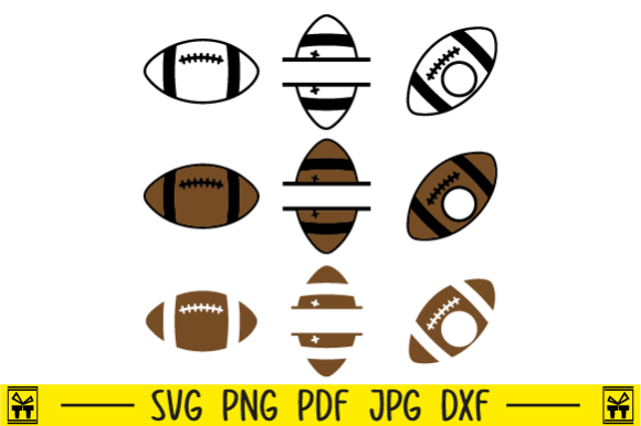 Football Name Frame Graphics for Crafts & Branding