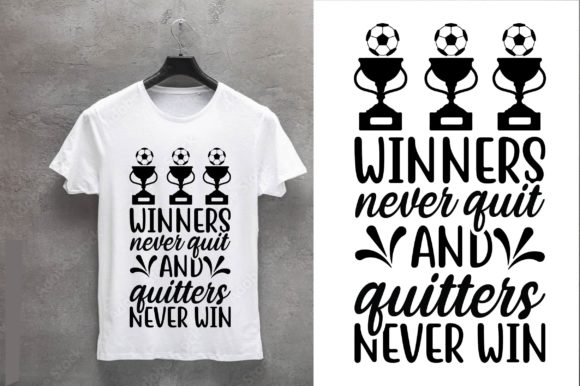 Football SVG Design Winners Never Quit: Graphics & Crafts