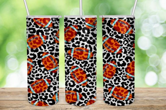 Leopard Ball 20oz Football Tumbler Wrap: A Bold Graphics Choice for Local Branding