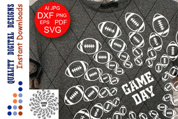 Mandala Football Graphics for Crafts & Game Day