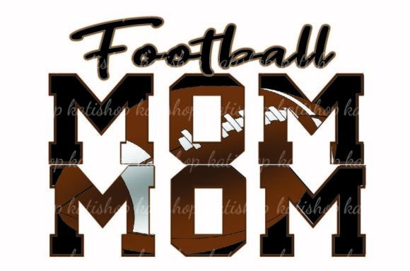 MOM Brown Ball Football Sublimation PNG – A Crafts-Friendly Graphics Asset for Merch Sellers
